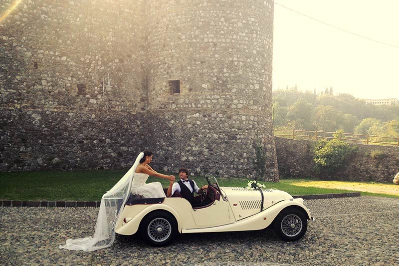 vintage car hire wedding Lake Como