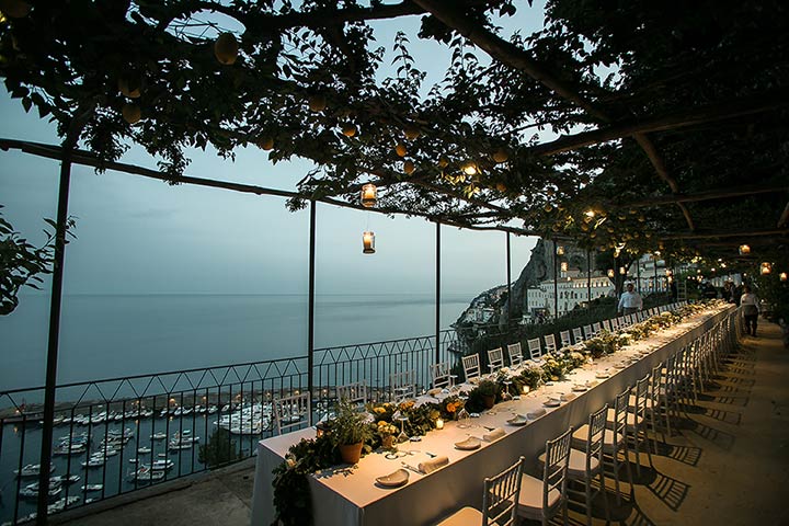 Amalfi Coast wedding party