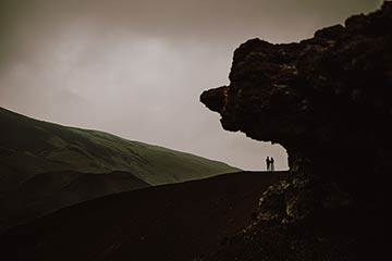 A romantic engagement on Etna Volcano