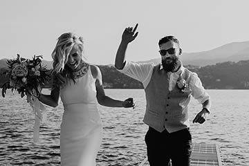 fun destination wedding on Lake Orta