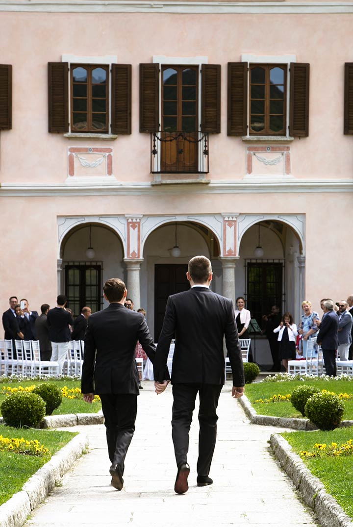 gay wedding on Lake Orta Italy