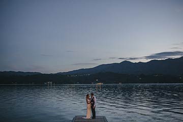 intimate wedding on Lake Orta