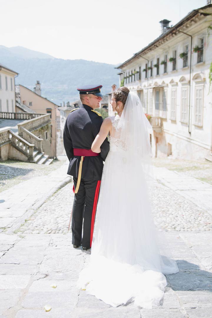 Military wedding Lake Orta Italy
