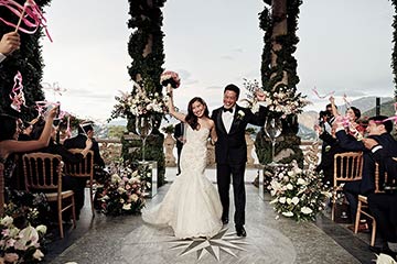 romantic wedding on Lake Como