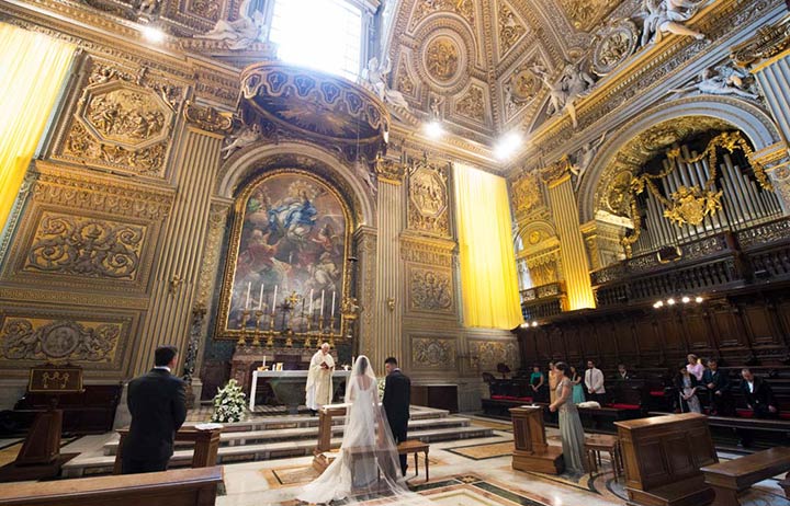wedding at Saint Peter’s basilica in Rome