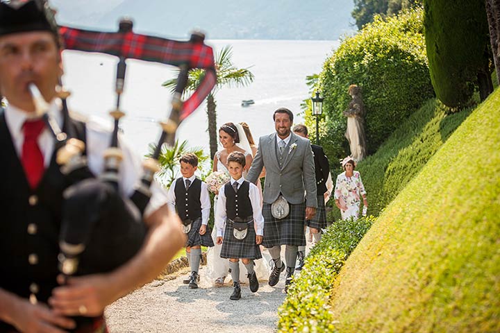 Scottish wedding on Lake Como