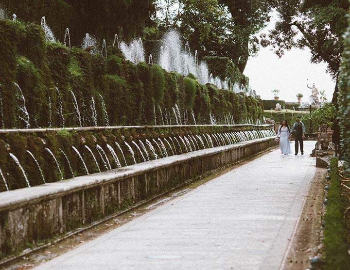 Romantic elopement in Tivoli Rome