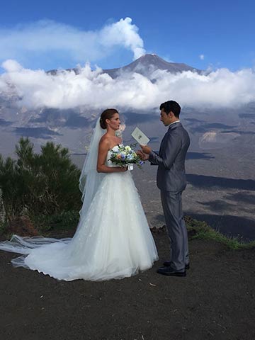 Wedding on the top of Volcano Etna Sicily