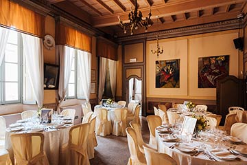 wedding reception on Lake Orta