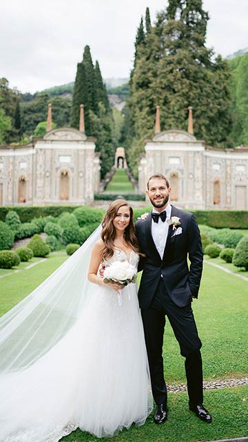 chic wedding at Villa d'Este