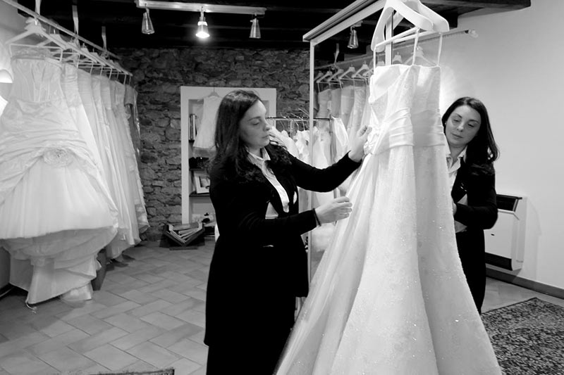 italian handmade wedding dresses Lake Orta