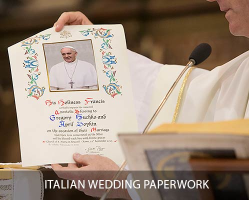 ITALIAN WEDDING PAPERWORK