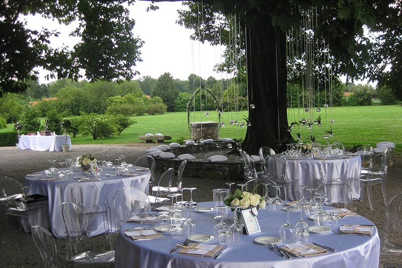 outdoor wedding reception La Quassa Lake Maggiore