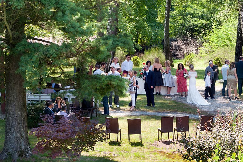 wedding reception Restaurant Le Betulle lake Orta