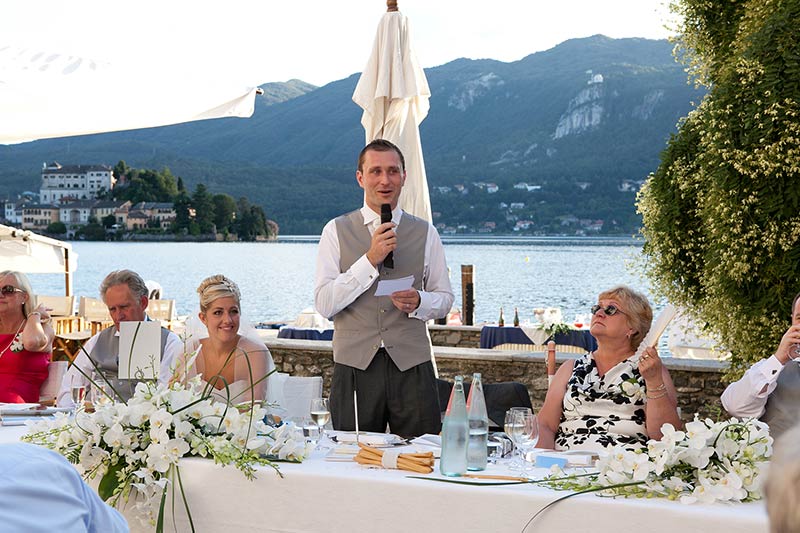 wedding reception HOTEL SAN ROCCO lake Orta