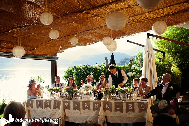 wedding reception USTARIA CA DAL RAT lake Orta