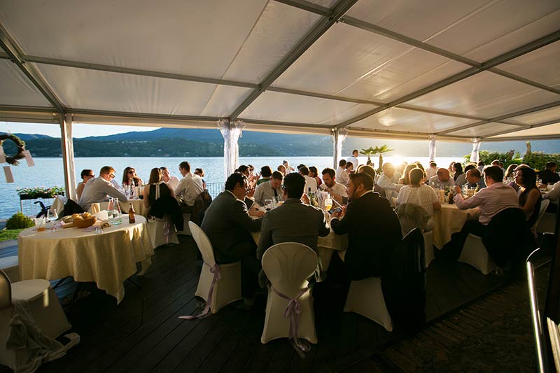 wedding reception USTARIA CA DAL RAT lake Orta