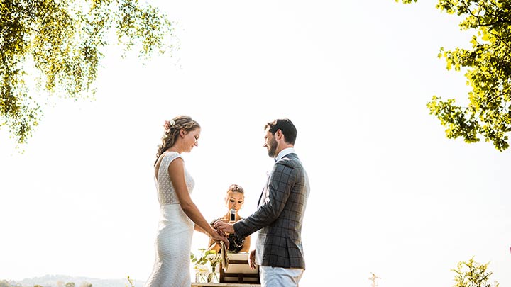 Celebrant blessing ceremony Villa Rocchetta