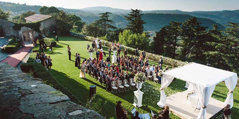 civil wedding at Odescalchi Castle on Lake Bracciano