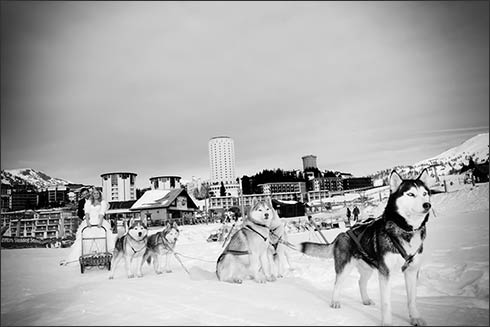 winter wedding in Sestriere Italy